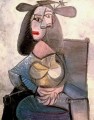 Femme dans un fauteuil 1948 Cubismo